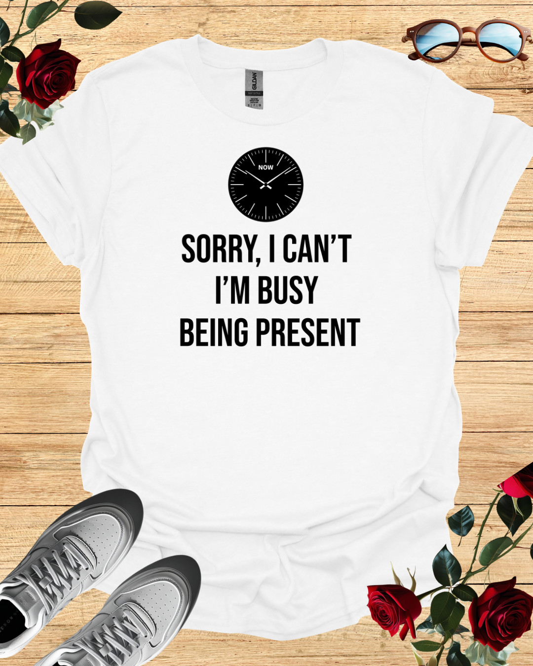 Sorry I Can't I'm Busy Being Present Shirt – Long & Short Sleeve Printify