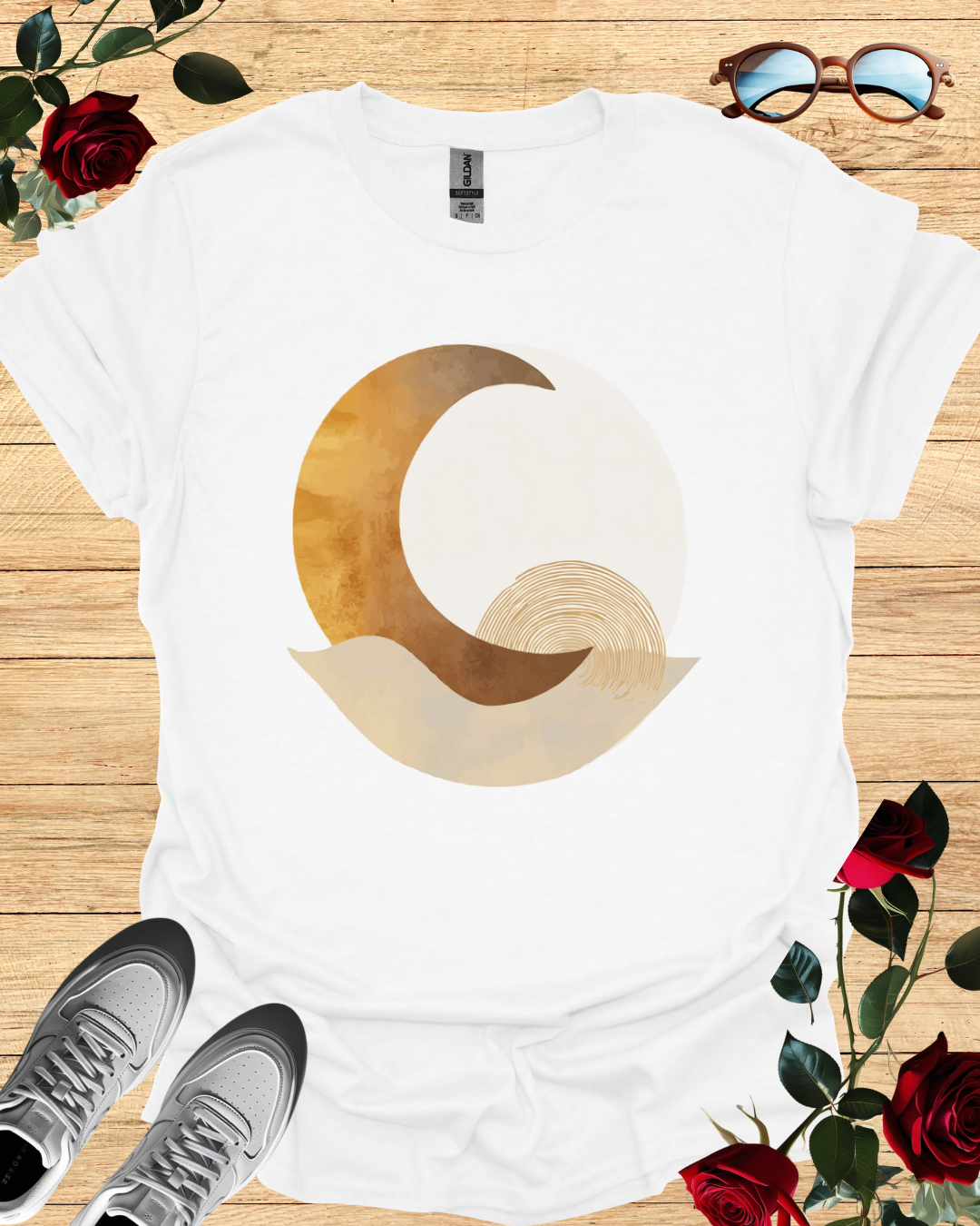 Moon – Celestial T-Shirt in Long & Short Sleeve Styles Printify