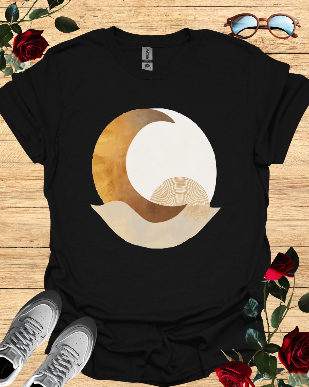 Moon – Celestial T-Shirt in Long & Short Sleeve Styles Printify