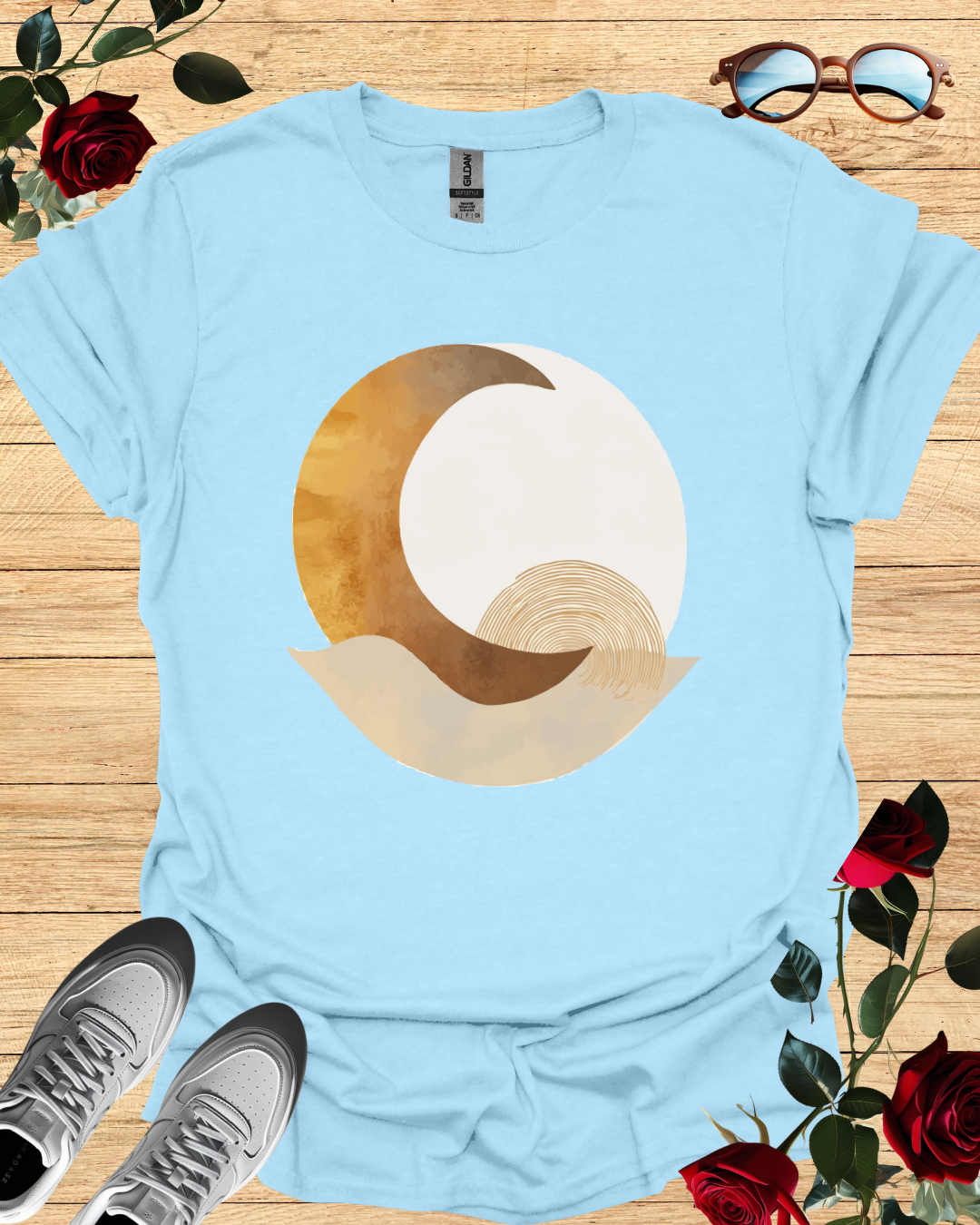 Moon – Celestial T-Shirt in Long & Short Sleeve Styles Printify