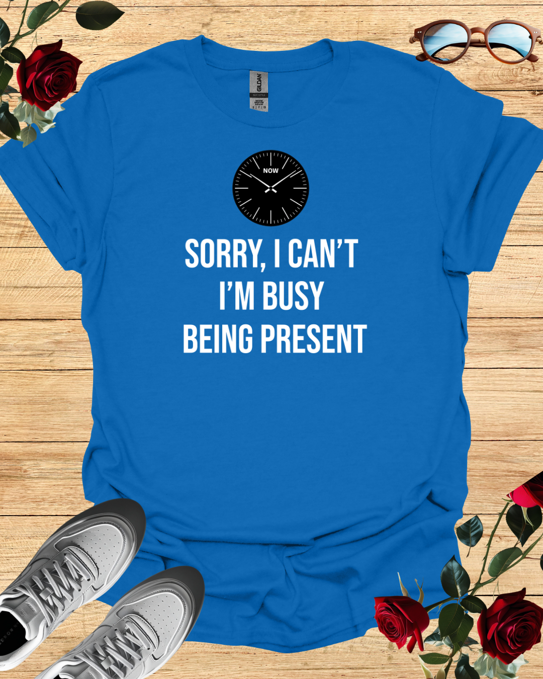 Sorry I Can't I'm Busy Being Present Shirt – Long & Short Sleeve Printify