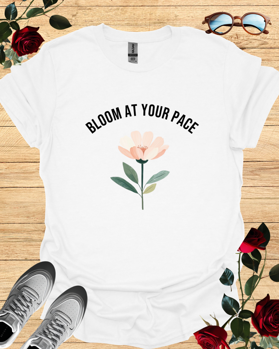 Bloom at Your Pace – Inspirational T-Shirt in Long & Short Sleeve Printify