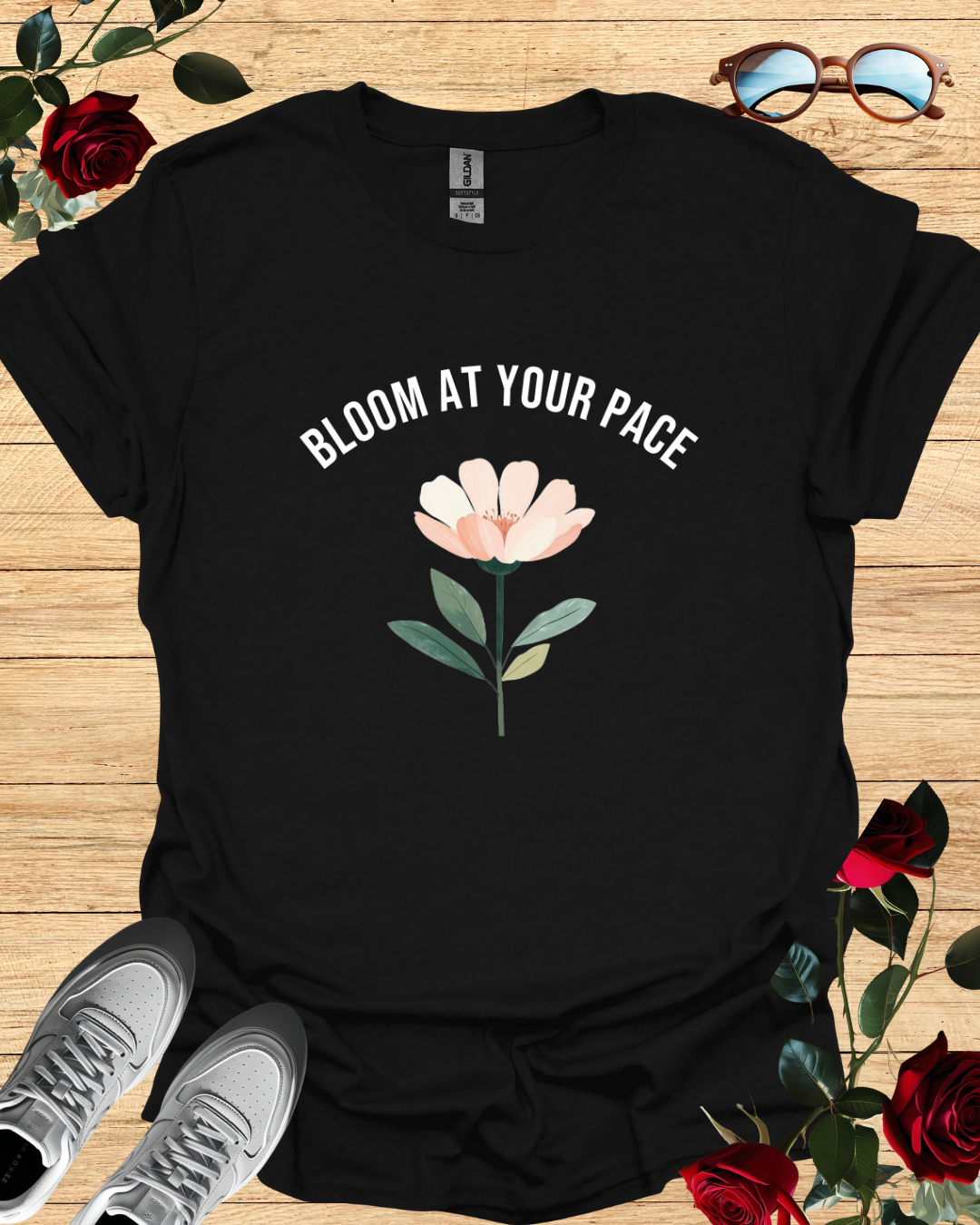 Bloom at Your Pace – Inspirational T-Shirt in Long & Short Sleeve Printify