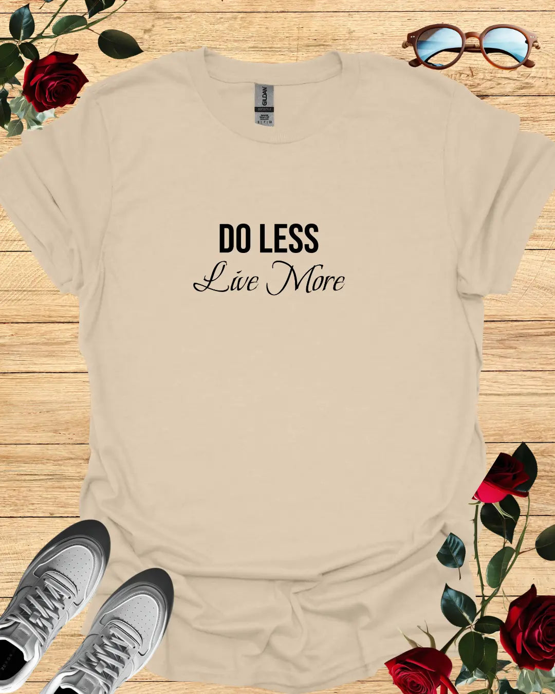 Do Less, Live More – Relaxed T-Shirt in Long & Short Sleeve Styles Printify