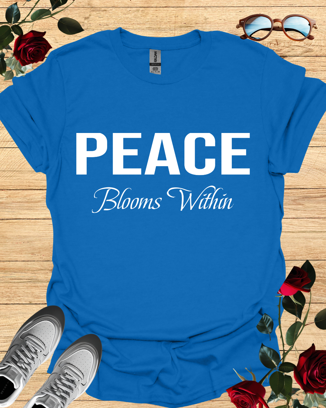 Peace Blooms Within – Mindful T-Shirt in Long & Short Sleeve Styles Printify