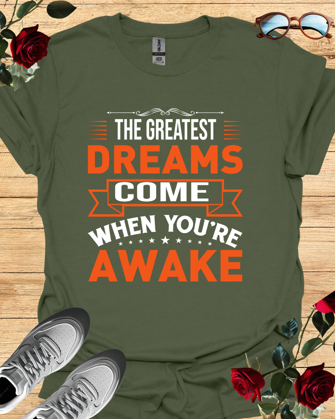 The Greatest Dreams Come When You're Awake – Dreamer’s Tee Printify