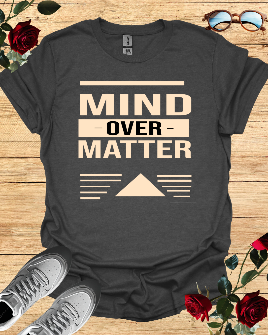 Mind Over Matter Motivational T-Shirt – Long & Short Sleeve Printify