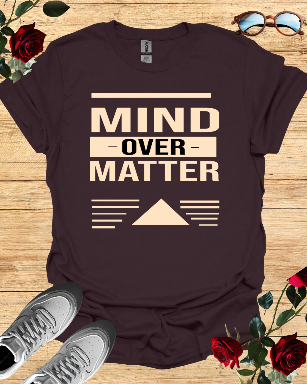 Mind Over Matter Motivational T-Shirt – Long & Short Sleeve Printify