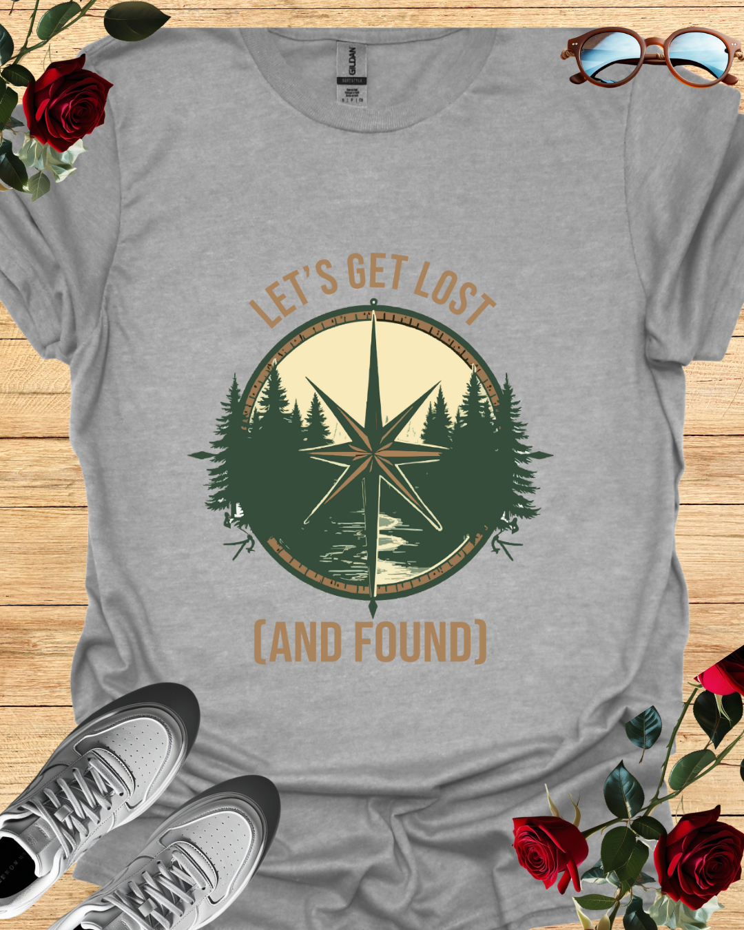 Let’s Get Lost and Found – Adventure T-Shirt in Long & Short Sleeve Styles Printify