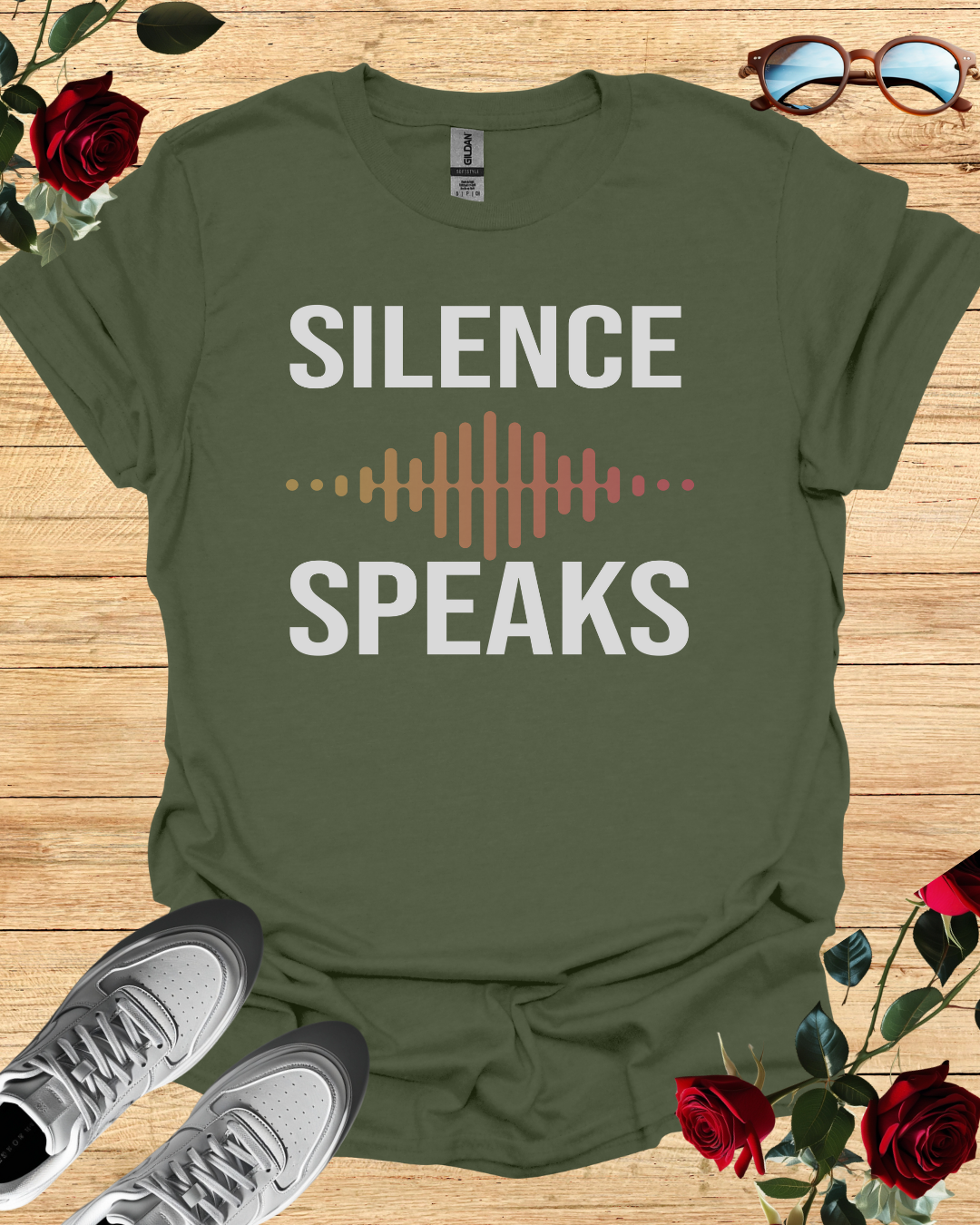 Silence Speaks T-Shirt – Minimalist Long & Short Sleeve Shirt Printify