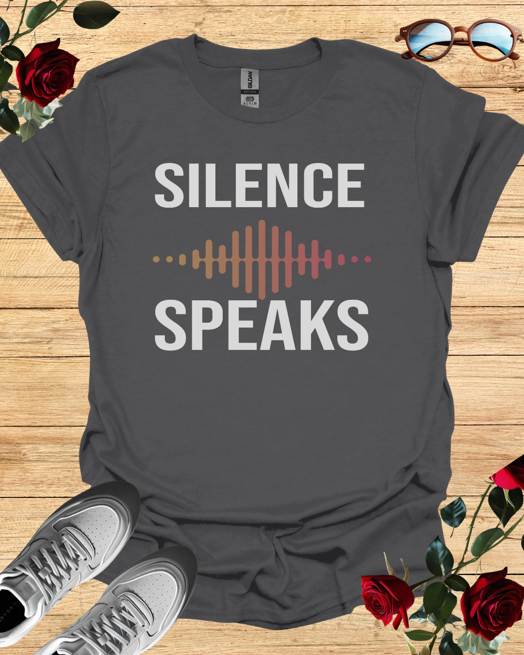 Silence Speaks T-Shirt – Minimalist Long & Short Sleeve Shirt Printify