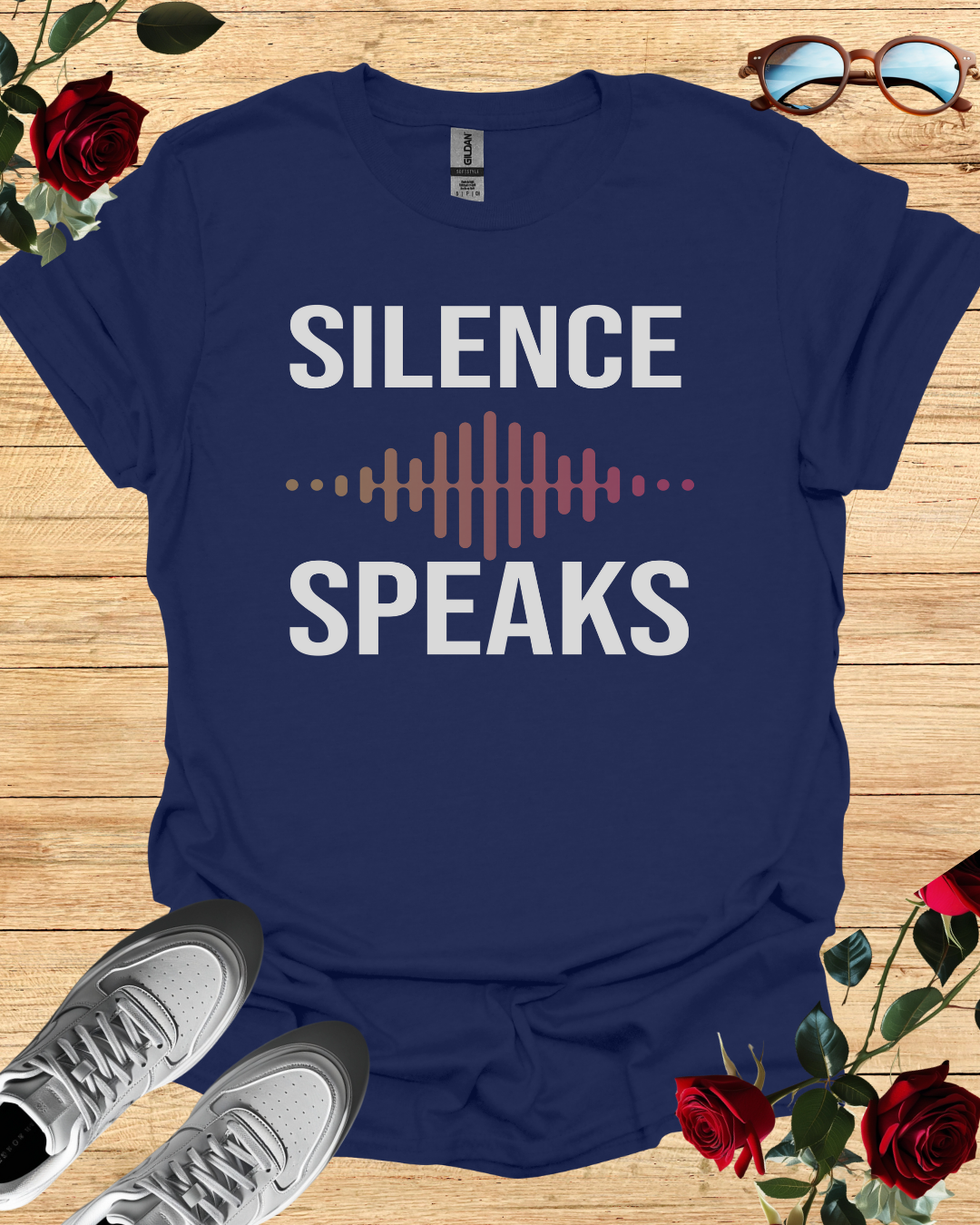 Silence Speaks T-Shirt – Minimalist Long & Short Sleeve Shirt Printify