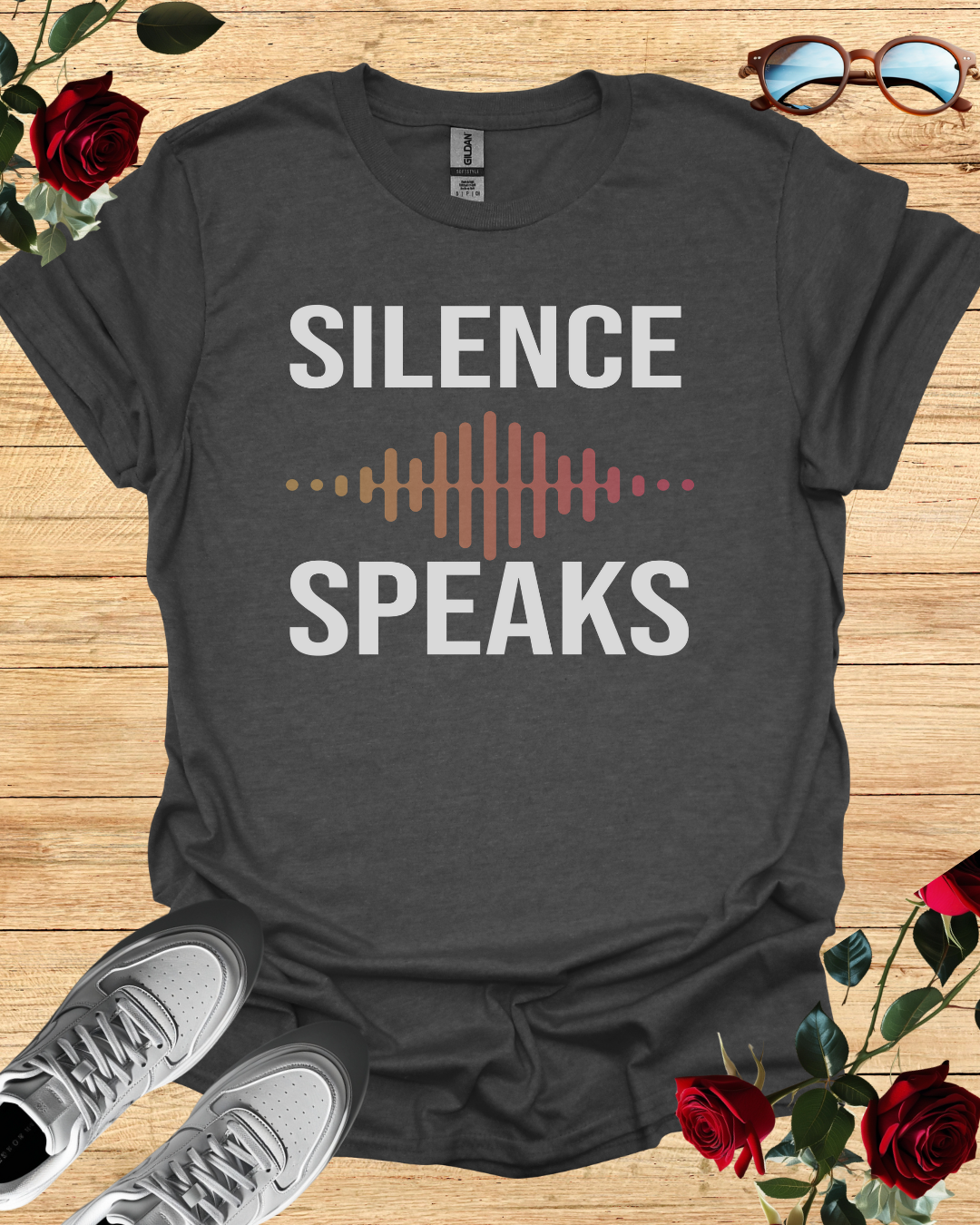 Silence Speaks T-Shirt – Minimalist Long & Short Sleeve Shirt Printify