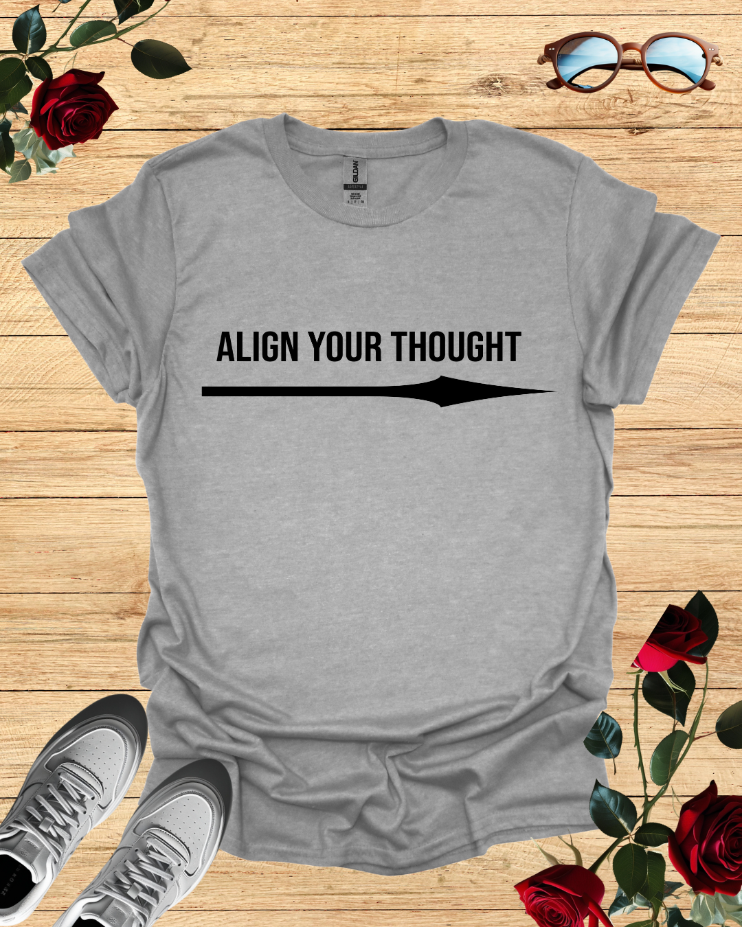 Clear Mind, Full Heart – Minimalist Motivational T-Shirt Printify