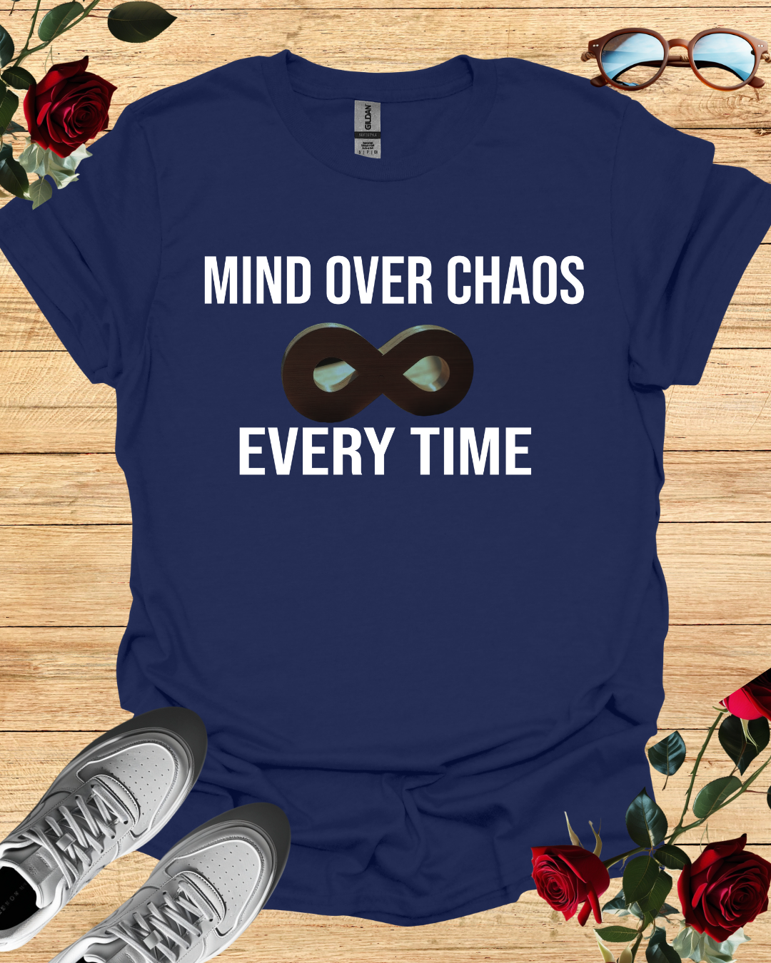 Mind Over Chaos – Motivational Organic Cotton T-Shirt Printify