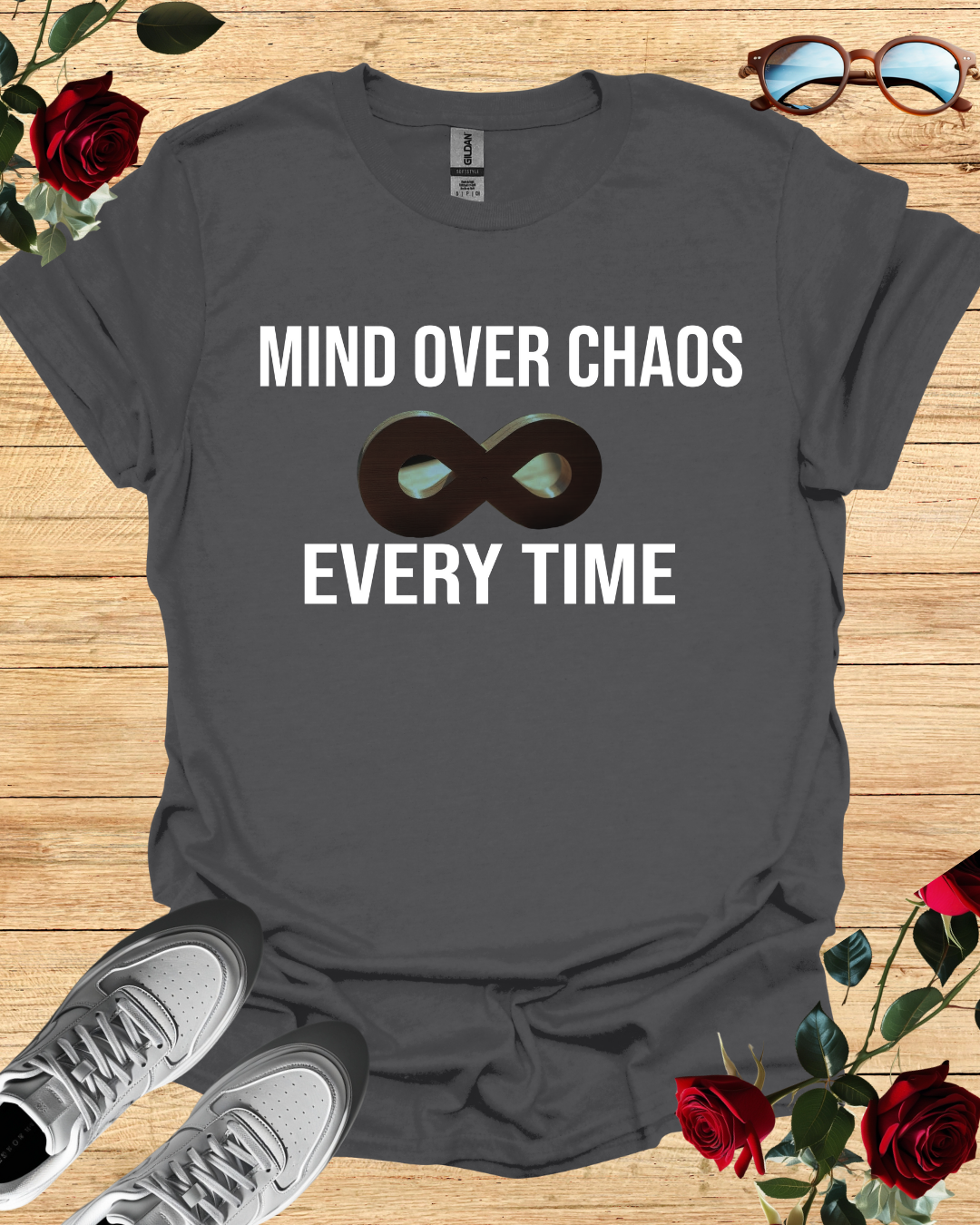 Mind Over Chaos – Motivational Organic Cotton T-Shirt Printify