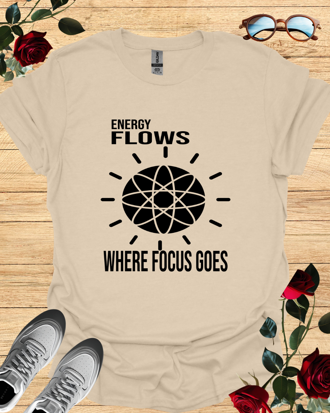 Energy Flows Where Focus Goes – Vision Alignment Tee Printify