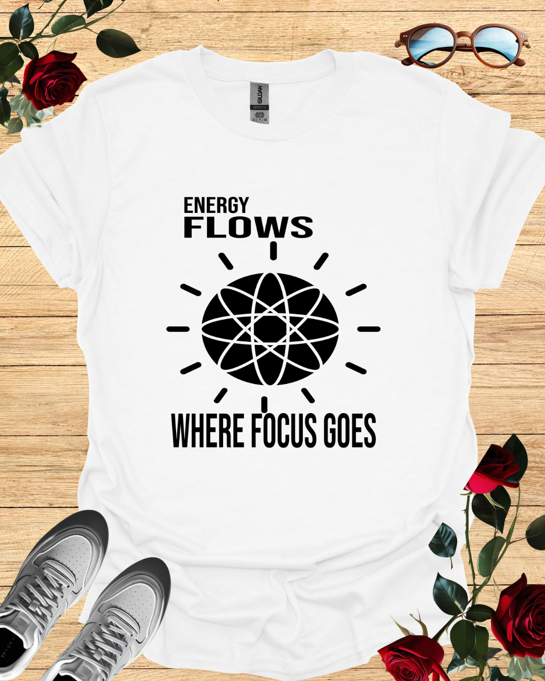 Energy Flows Where Focus Goes – Vision Alignment Tee Printify