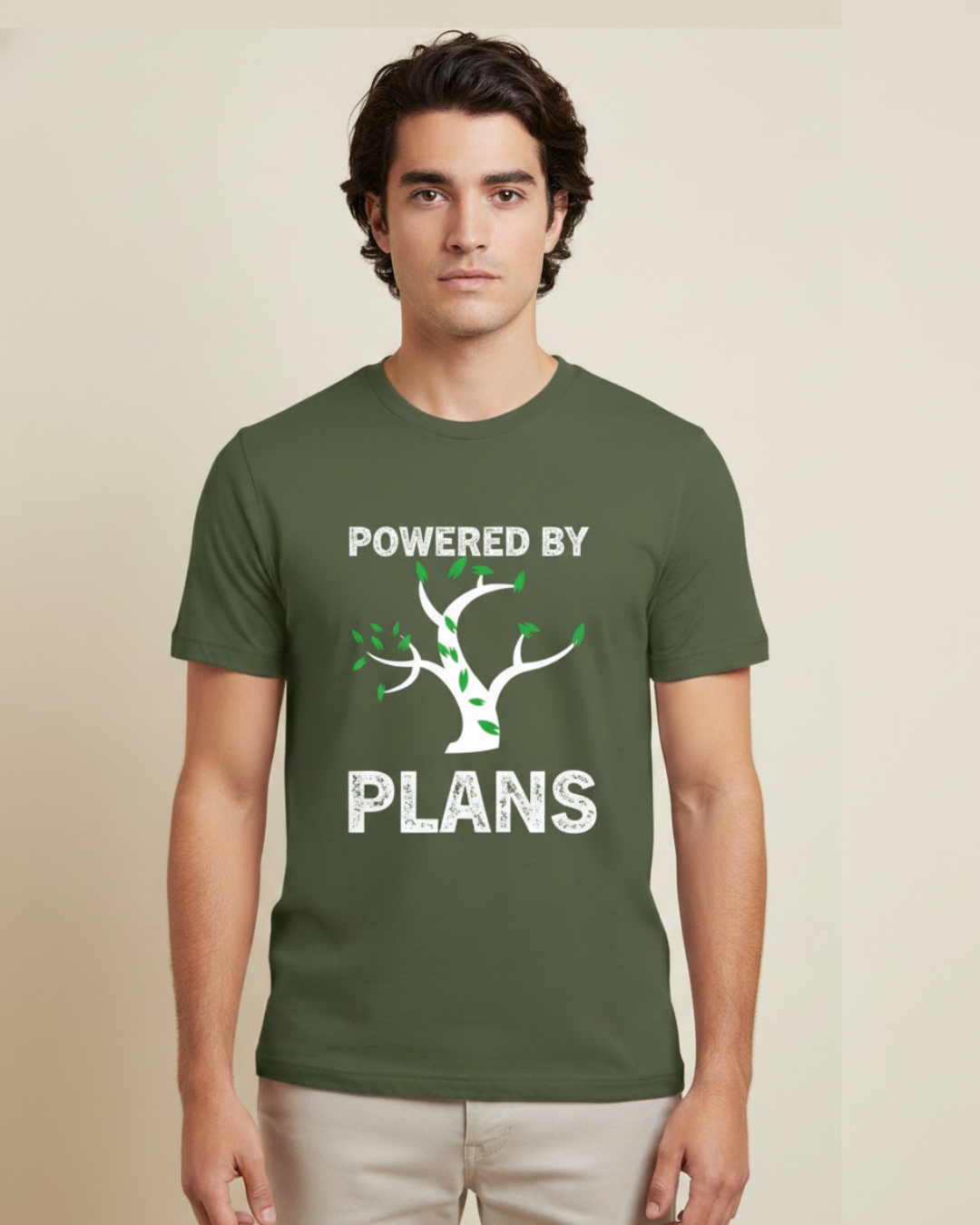 Powered by Plans T-Shirt – Motivational Long & Short Sleeve Shirt