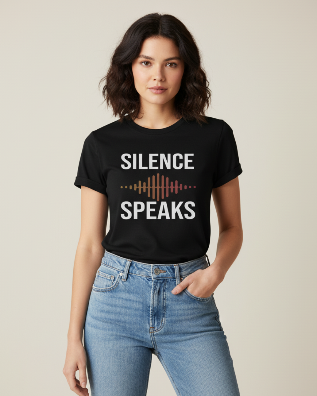 Silence Speaks T-Shirt – Minimalist Long & Short Sleeve Shirt