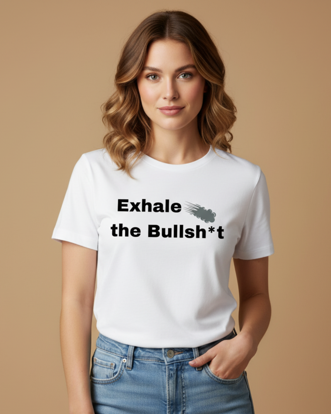 Exhale the Bullsh*t Organic Cotton T-Shirt for Mindful Rebels