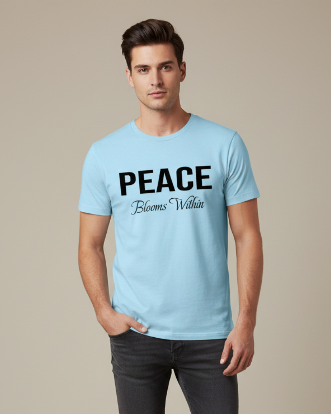 Peace Blooms Within – Mindful T-Shirt in Long & Short Sleeve Styles