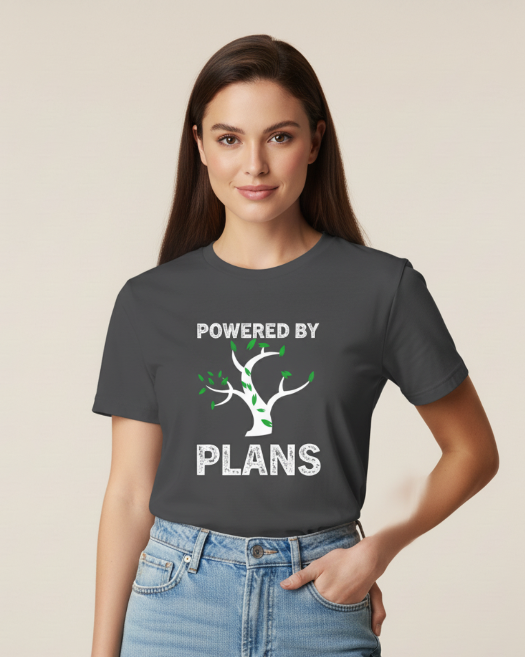 Powered by Plans T-Shirt – Motivational Long & Short Sleeve Shirt
