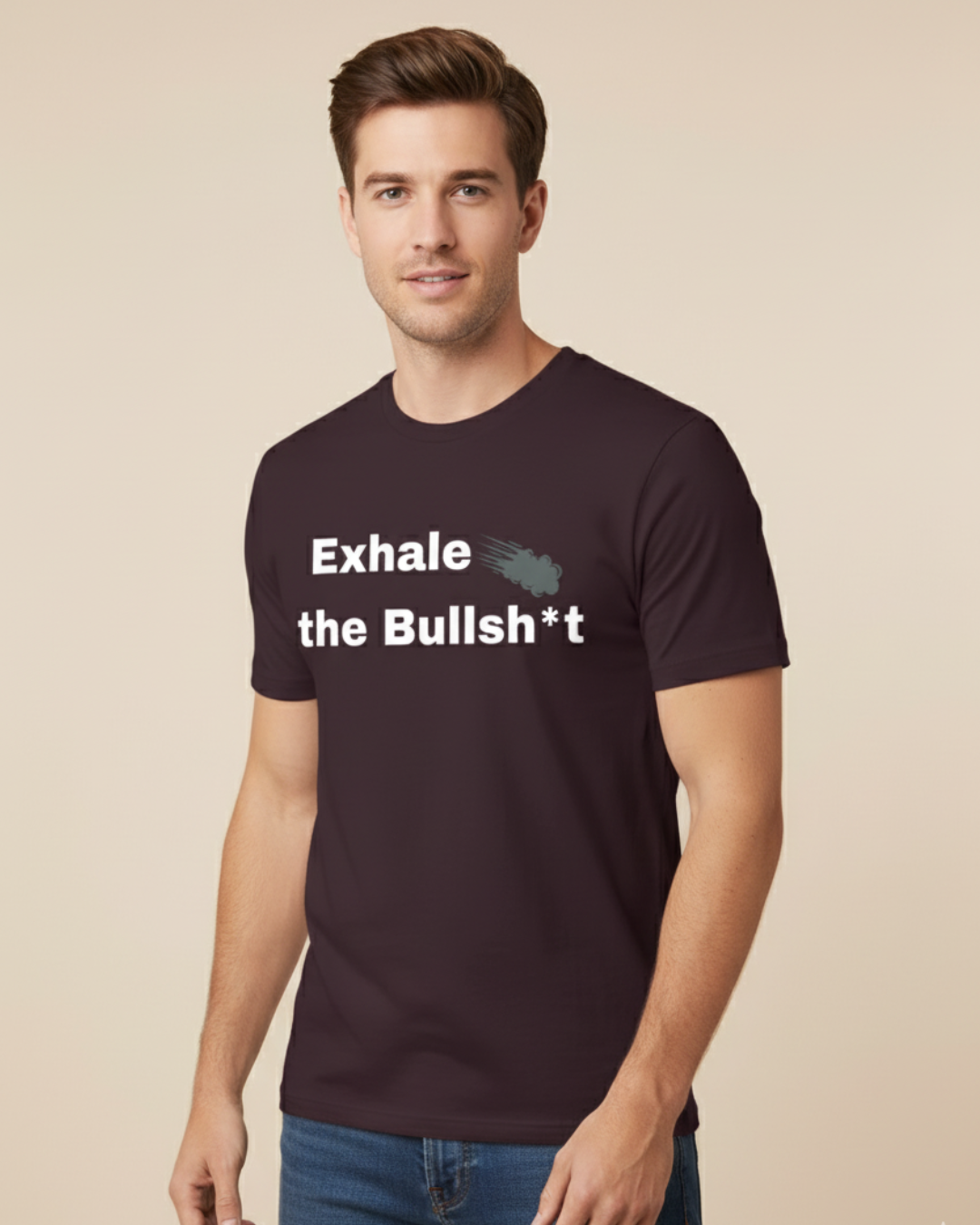 Exhale the Bullsh*t Organic Cotton T-Shirt for Mindful Rebels