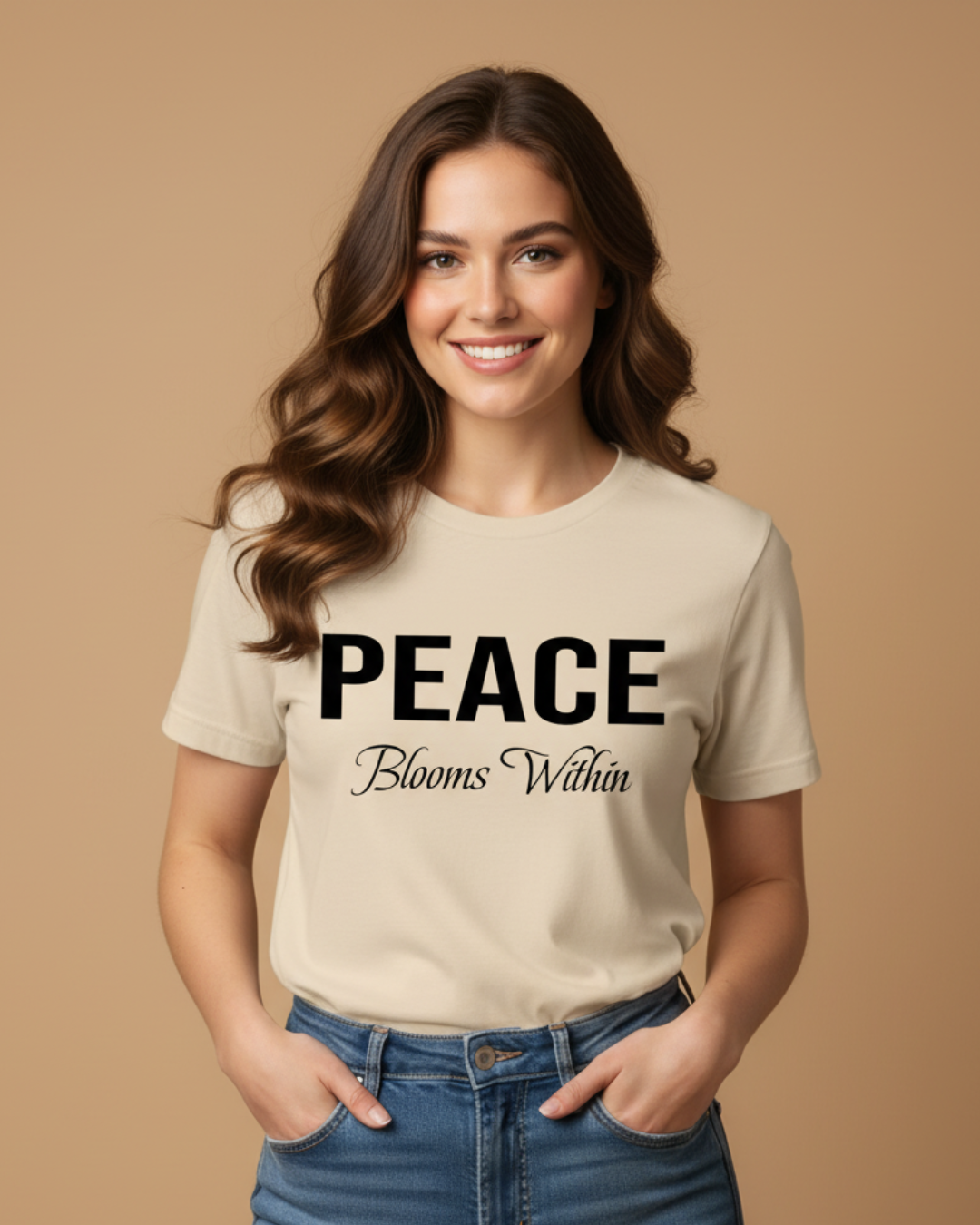 Peace Blooms Within – Mindful T-Shirt in Long & Short Sleeve Styles