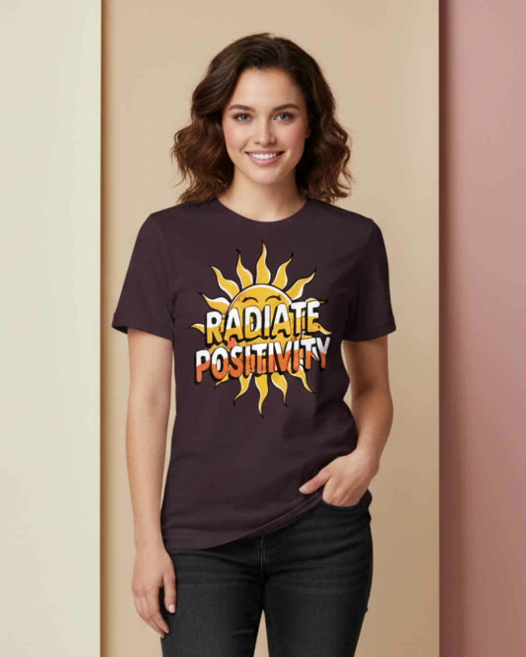 Radiate Positivity – Motivational T-Shirt in Long Sleeve & Short Sleeve Styles