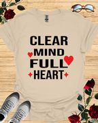 Clear Mind, Full Heart – Motivational Minimalist T-Shirt Printify