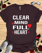 Clear Mind, Full Heart – Motivational Minimalist T-Shirt Printify