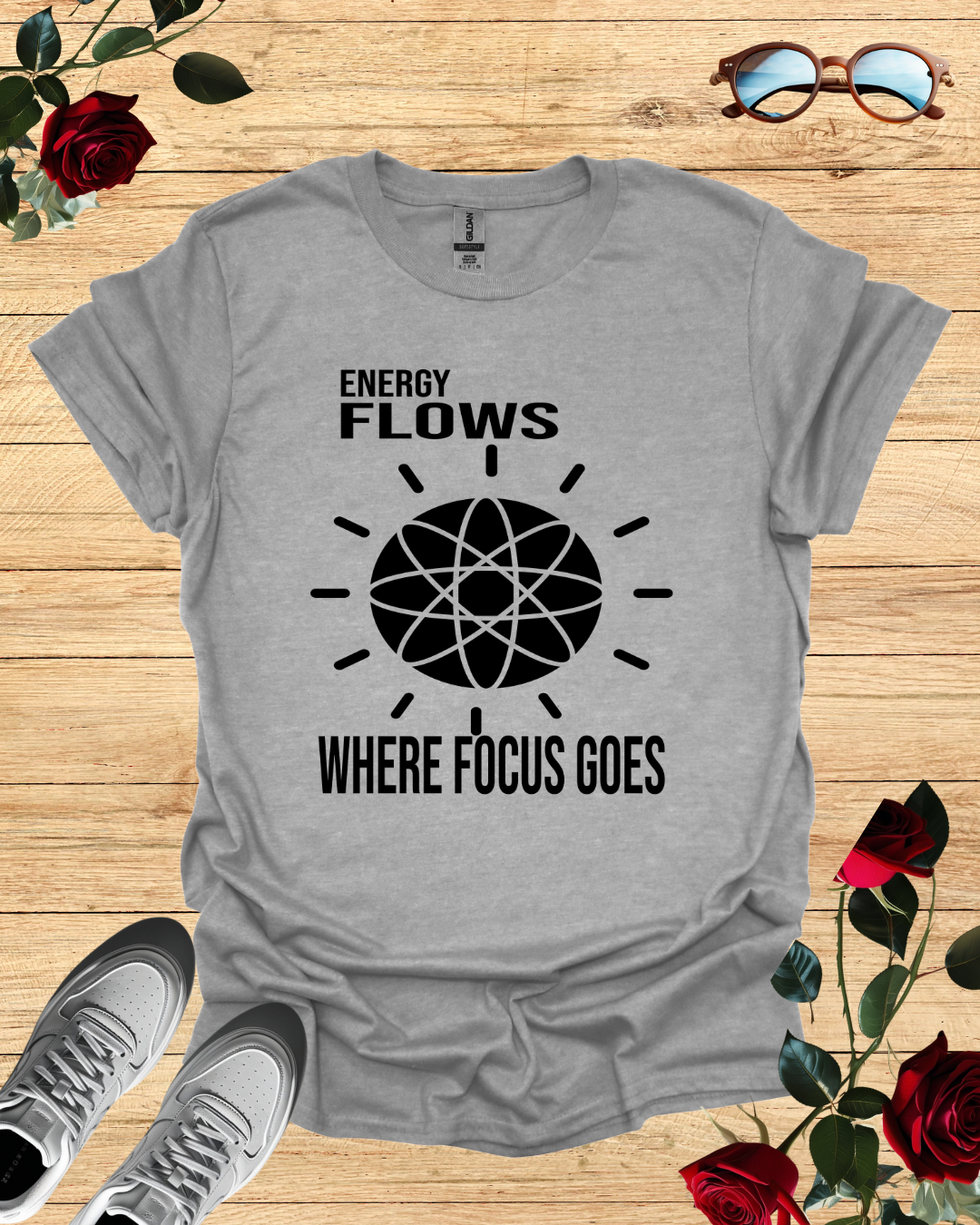 Energy Flows Where Focus Goes – Vision Alignment Tee Printify