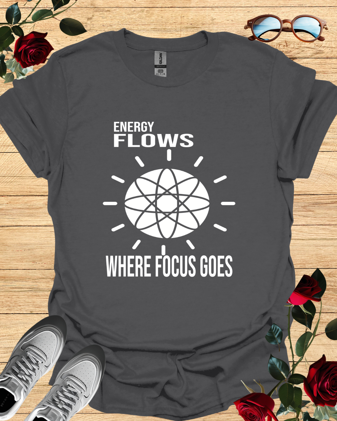 Energy Flows Where Focus Goes – Vision Alignment Tee Printify