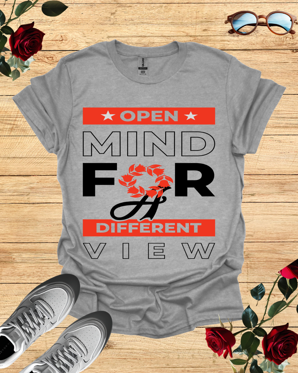 Open Mind for a Different View Minimalist T-Shirt Printify