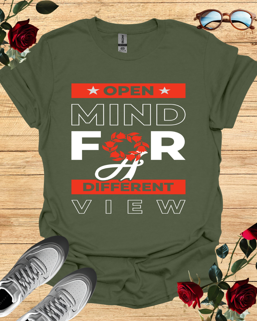 Open Mind for a Different View Minimalist T-Shirt Printify
