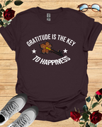 Gratitude Is the Key to Happiness T-Shirt – Long & Short Sleeve Printify