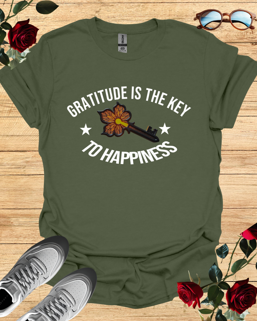 Gratitude Is the Key to Happiness T-Shirt – Long & Short Sleeve Printify