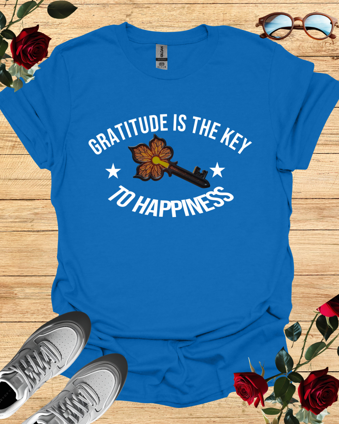 Gratitude Is the Key to Happiness T-Shirt – Long & Short Sleeve Printify