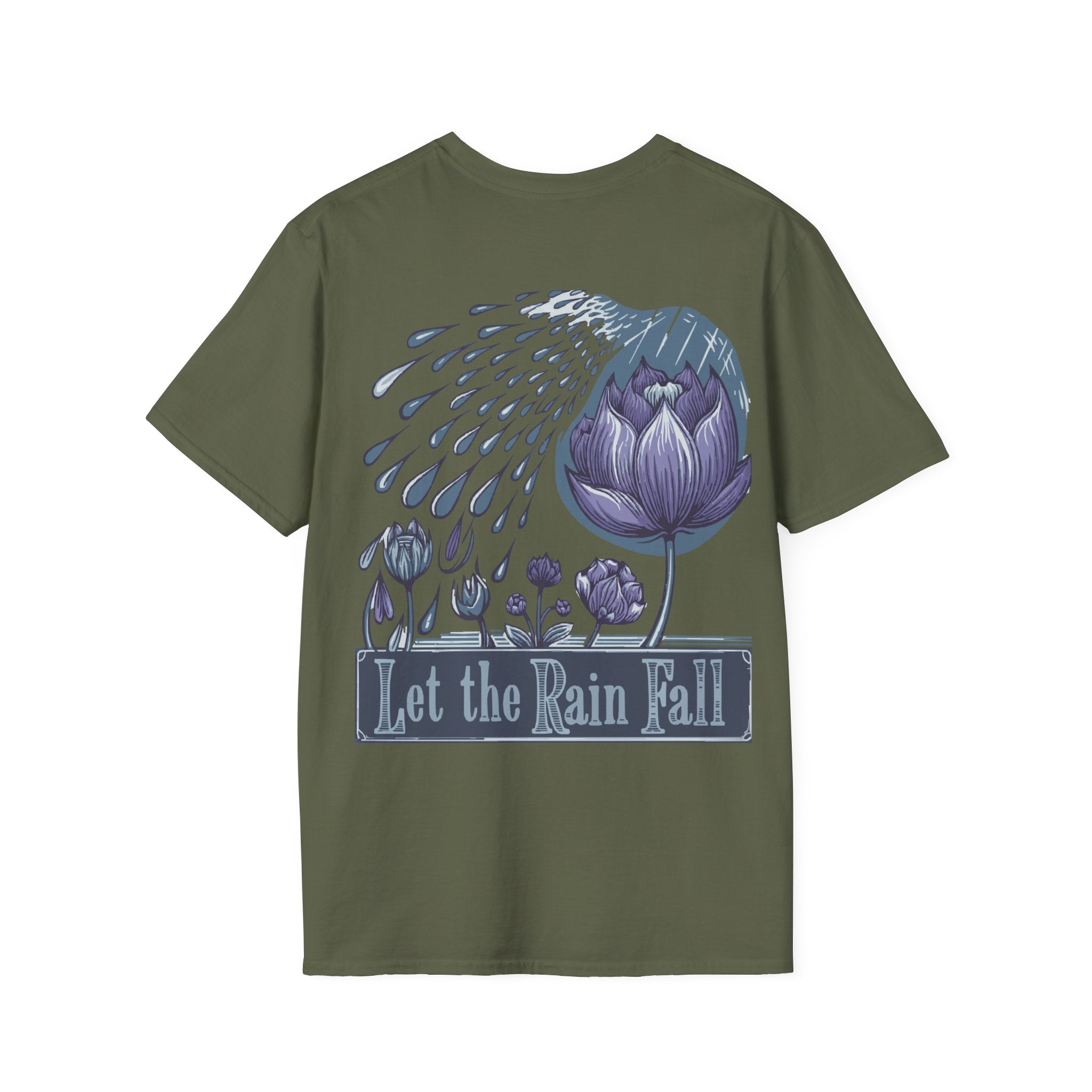 Let the Rain Fall – Inspirational T-Shirt in Long & Short Sleeve Styles Printify