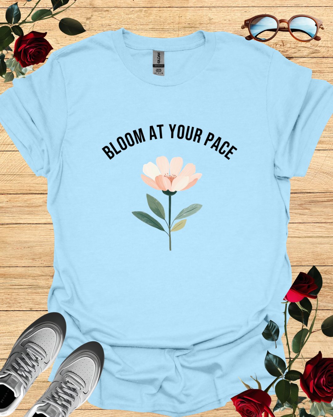 Bloom at Your Pace – Inspirational T-Shirt in Long & Short Sleeve Printify