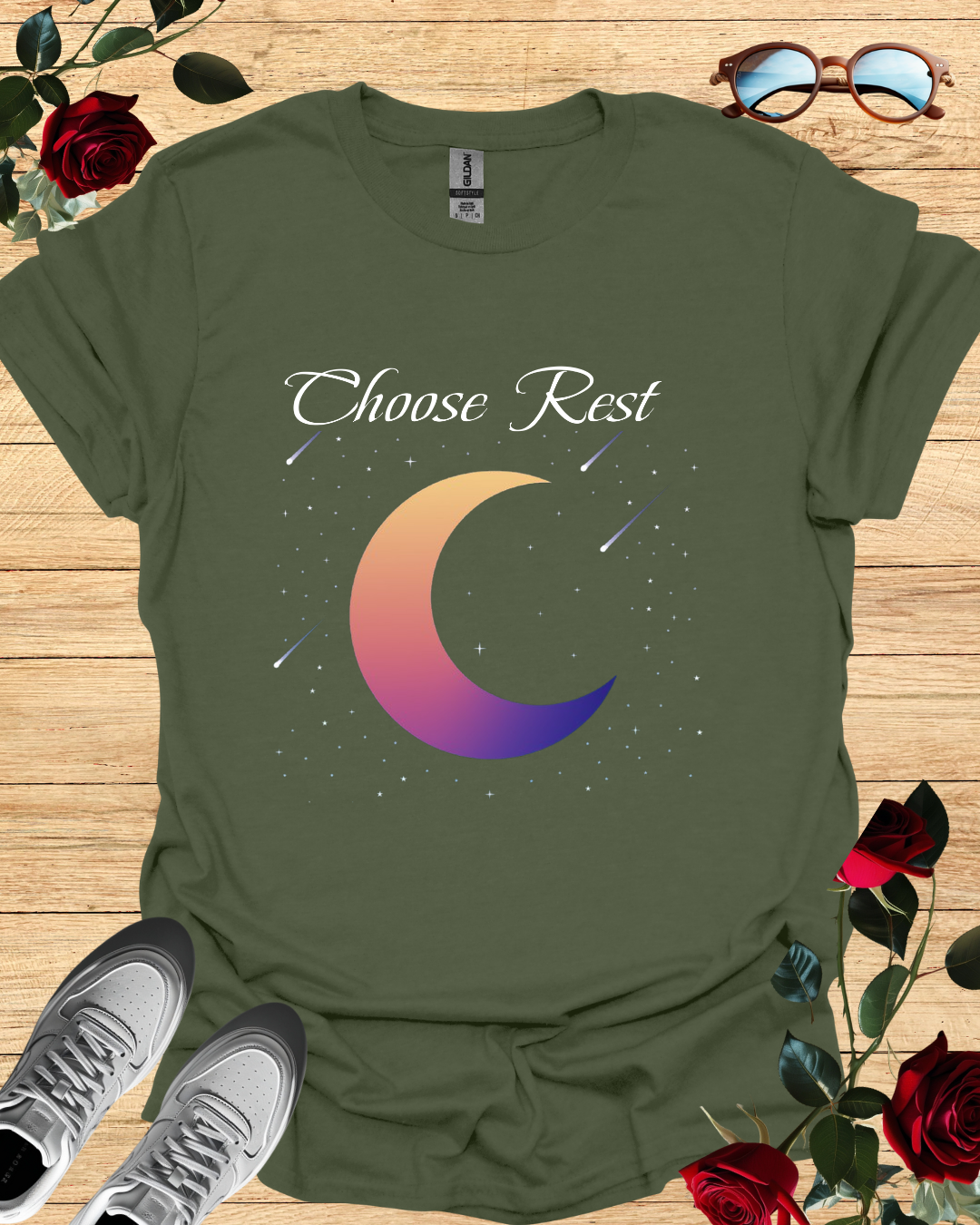 Choose Rest – Relaxed T-Shirt in Long & Short Sleeve Styles Printify