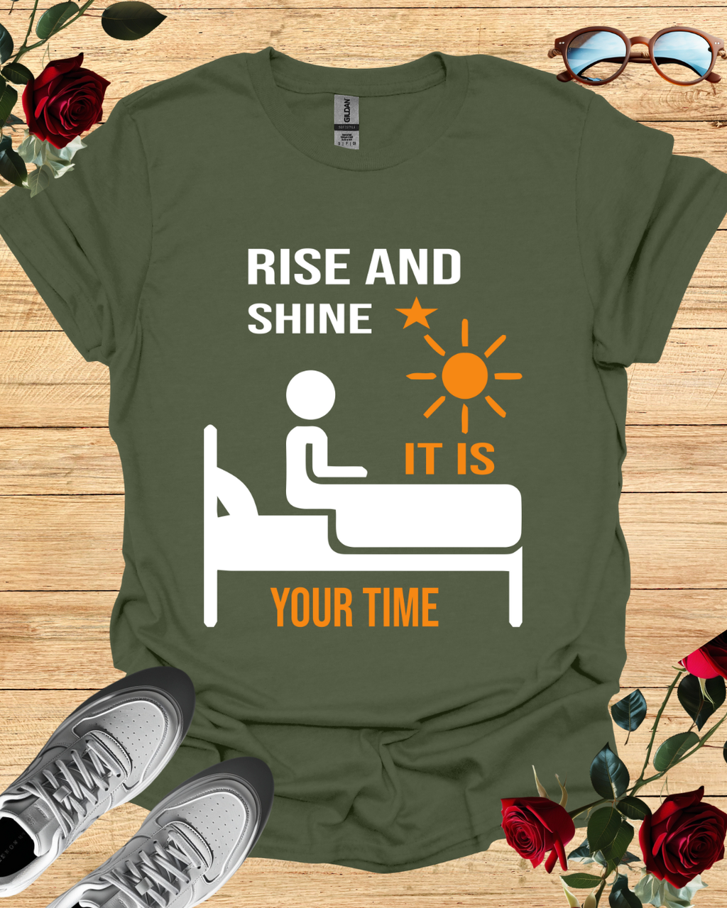 Rise and Shine — Motivational Morning T-Shirt (Short & Long Sleeve) Printify