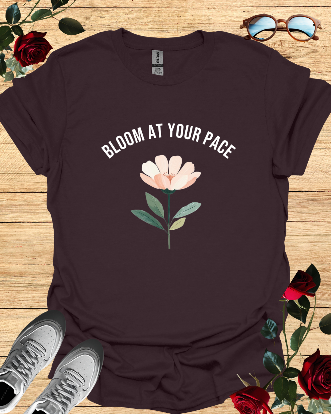 Bloom at Your Pace – Inspirational T-Shirt in Long & Short Sleeve Printify
