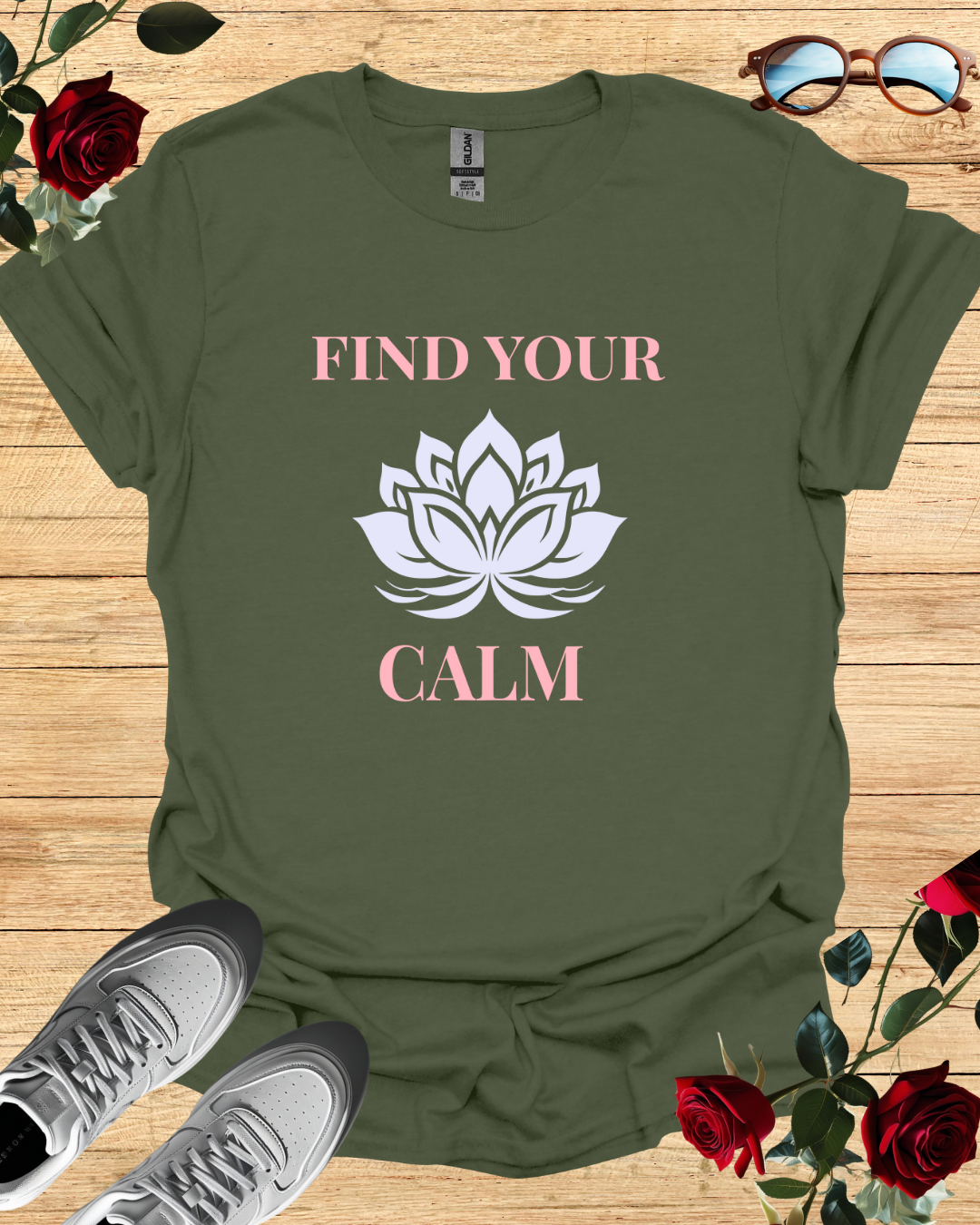 Find Your Calm – Minimalist Mindfulness T-Shirt Printify