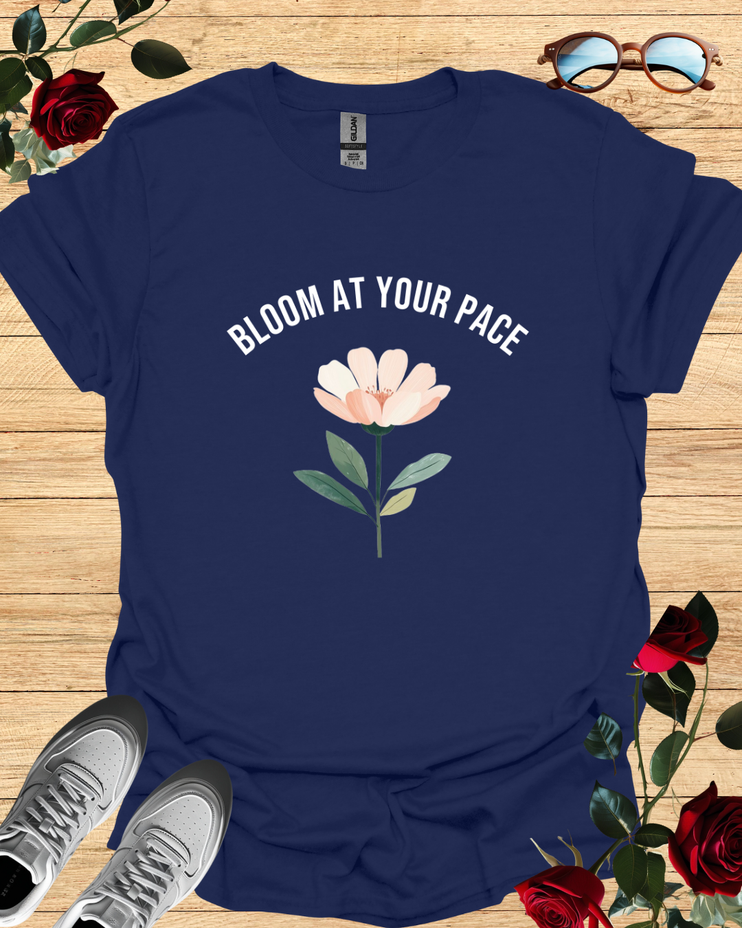 Bloom at Your Pace – Inspirational T-Shirt in Long & Short Sleeve Printify