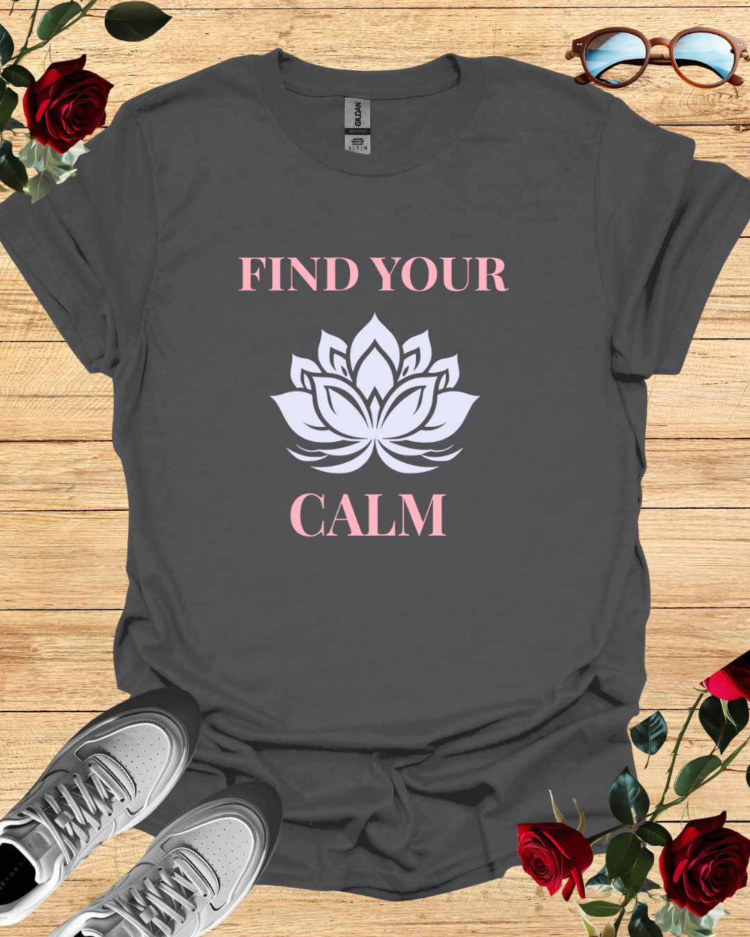 Find Your Calm – Minimalist Mindfulness T-Shirt Printify