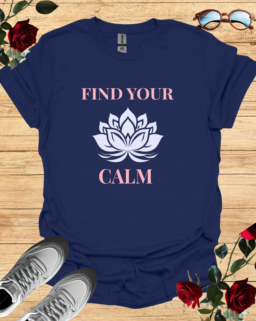 Find Your Calm – Minimalist Mindfulness T-Shirt Printify