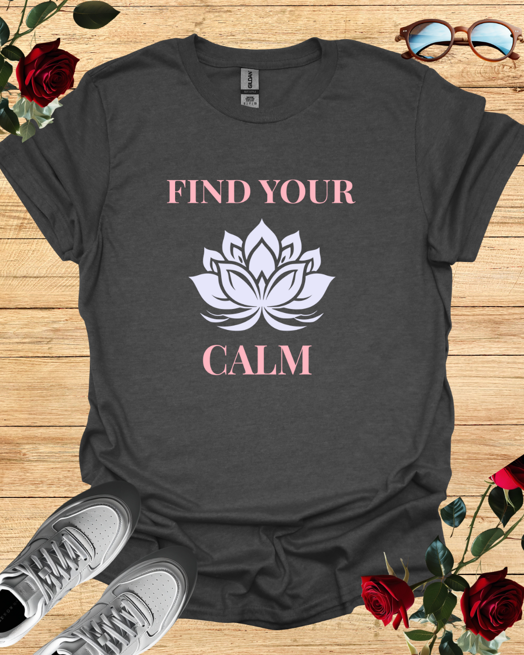 Find Your Calm – Minimalist Mindfulness T-Shirt Printify