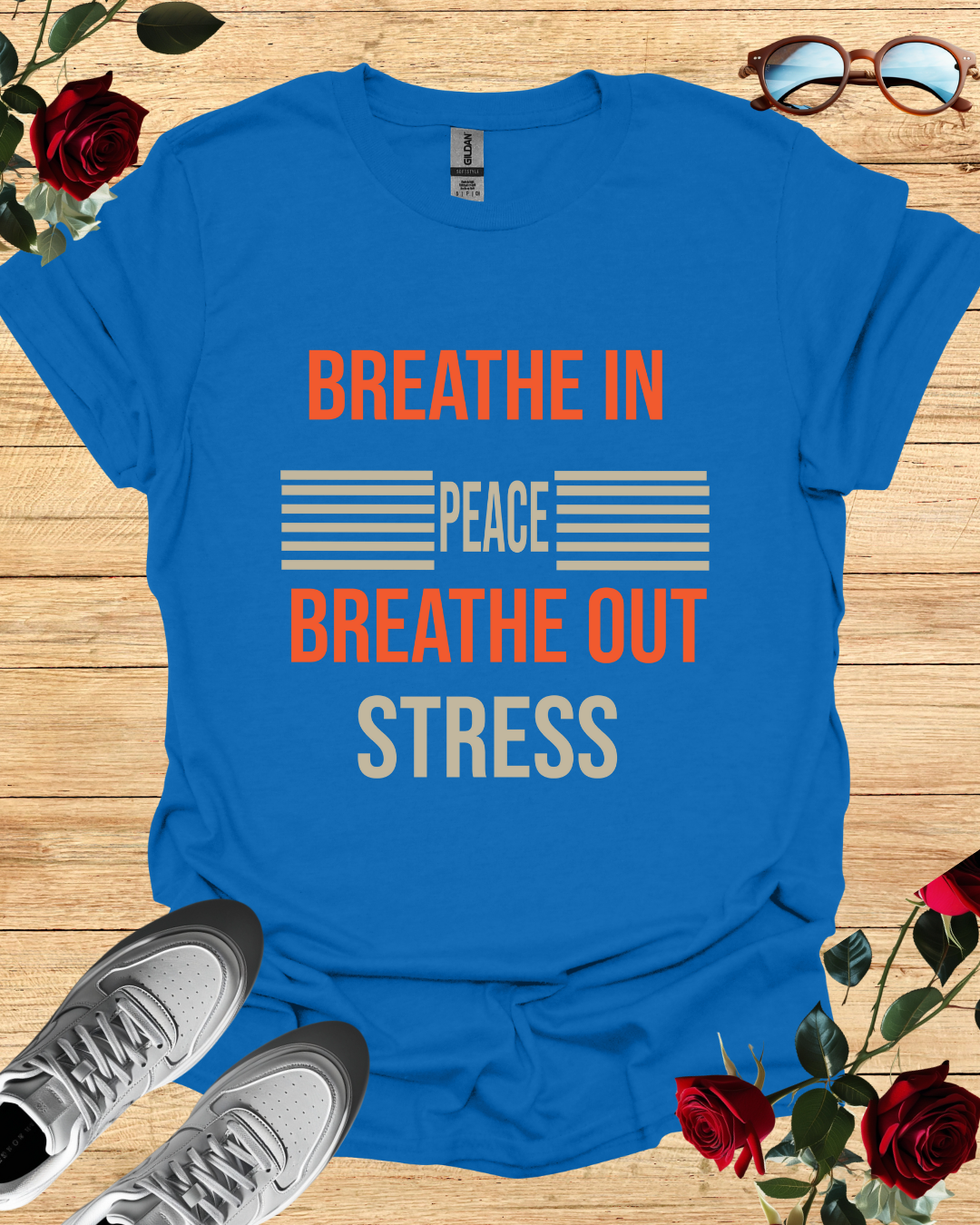 Breathe In Peace Breathe Out Stress Relaxation T-Shirt Printify
